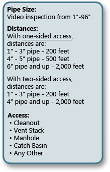 Pipeline video inspection notes